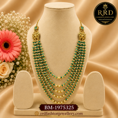 Premium Turquoise Crystal Multi-Layer Beads Mala Necklace – BM-1975325