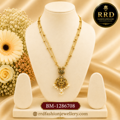 Traditional Antique Lakshmi Layered Chain Pendant Necklace for Women – BM-1286708