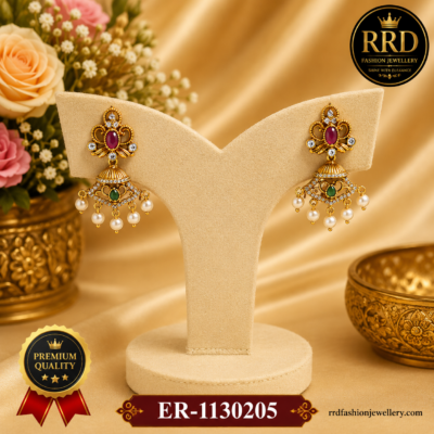 Premium Antique Pearl Drop Designer Earrings – ER-1130205